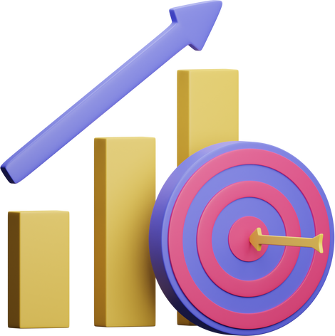 3D Business Goal Illustration